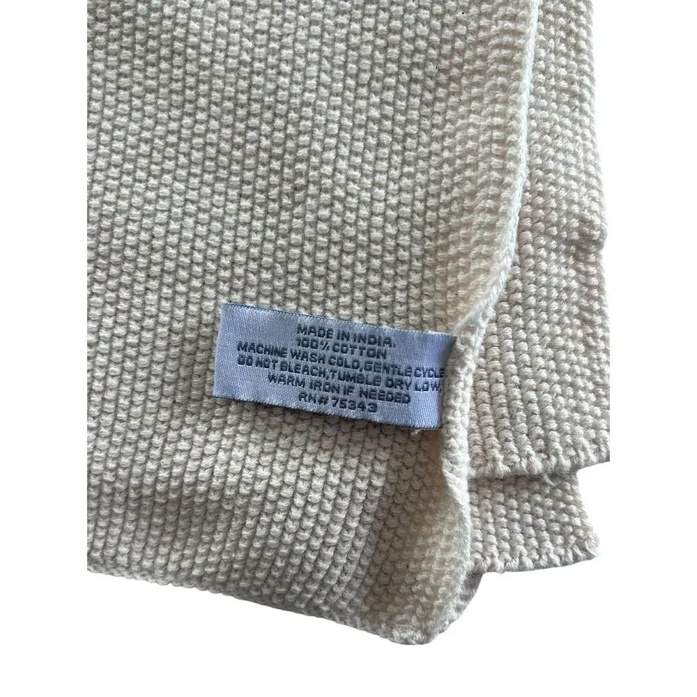 The Farmhouse Rachel Ashwell 100% Cotton Waffle Weave Kitchen Towel Cream - Picture 4 of 5